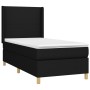 Box spring bed mattress and LED lights black fabric 90x190 cm by vidaXL, Beds and slatted bases - Ref: Foro24-3138679, Price:...