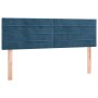 Box spring bed with mattress and LED dark blue velvet 140x190 cm by vidaXL, Beds and slatted bases - Ref: Foro24-3134463, Pri...