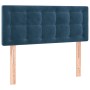 Box spring bed with mattress and LED dark blue velvet 100x200 cm by vidaXL, Beds and slatted bases - Ref: Foro24-3134631, Pri...