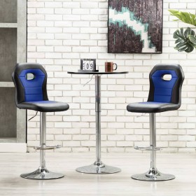 Kitchen stools 2 units blue synthetic leather by vidaXL, Kitchen stools - Ref: Foro24-249716, Price: 136,99 €, Discount: %