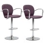 Kitchen stools with armrests 2 pcs purple synthetic leather by vidaXL, Kitchen stools - Ref: Foro24-249708, Price: 159,64 €, ...