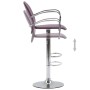 Kitchen stools with armrests 2 pcs purple synthetic leather by vidaXL, Kitchen stools - Ref: Foro24-249708, Price: 159,64 €, ...