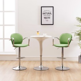 Kitchen stools with armrests 2 pcs green synthetic leather by vidaXL, Kitchen stools - Ref: Foro24-249709, Price: 160,94 €, D...