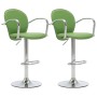 Kitchen stools with armrests 2 pcs green synthetic leather by vidaXL, Kitchen stools - Ref: Foro24-249709, Price: 160,71 €, D...