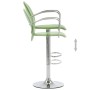 Kitchen stools with armrests 2 pcs green synthetic leather by vidaXL, Kitchen stools - Ref: Foro24-249709, Price: 160,71 €, D...