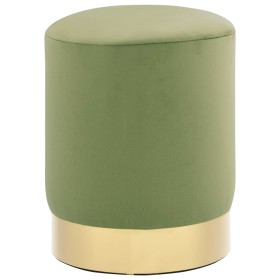 Taburete de terciopelo verde mostaza y dorado de vidaXL, Taburetes y sillas plegables - Ref: Foro24-249841, Precio: 37,56 €, ...