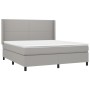 Cama box spring colchón y luces LED tela gris claro 160x200 cm de vidaXL, Camas y somieres - Ref: Foro24-3138165, Precio: 602...