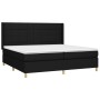 Box spring bed mattress and LED lights black fabric 200x200 cm by vidaXL, Beds and slatted bases - Ref: Foro24-3138903, Price...