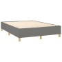 Boxspringbettmatratze und LED-Leuchten dunkelgrauer Stoff 140x190 cm von vidaXL, Betten und Lattenroste - Ref: Foro24-3138950...