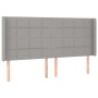 Cama box spring con colchón tela y LED gris claro 200x200 cm de vidaXL, Camas y somieres - Ref: Foro24-3138901, Precio: 670,8...