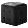 Pouf 2 Einheiten schwarzer Samt 30x30x30 cm von vidaXL, Osmanen - Ref: Foro24-278386, Preis: 80,80 €, Rabatt: %