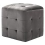 Pouf 2 Einheiten grauer Samt 30x30x30 cm von vidaXL, Osmanen - Ref: Foro24-278385, Preis: 80,92 €, Rabatt: %