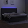 Cama box spring colchón y luces LED tela negro 200x200 cm de vidaXL, Camas y somieres - Ref: Foro24-3138183, Precio: 724,37 €...