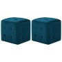 Pouf 2 units blue velvet 30x30x30 cm by vidaXL, Ottomans - Ref: Foro24-278384, Price: 76,24 €, Discount: %