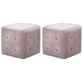 Pouf 2 units pink velvet 30x30x30 cm by vidaXL, Ottomans - Ref: Foro24-278388, Price: 76,99 €, Discount: %