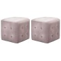 Pouf 2 units pink velvet 30x30x30 cm by vidaXL, Ottomans - Ref: Foro24-278388, Price: 76,13 €, Discount: %