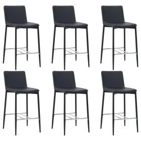 Kitchen stools 6 units black synthetic leather by vidaXL, Kitchen stools - Ref: Foro24-279670, Price: 587,15 €, Discount: %