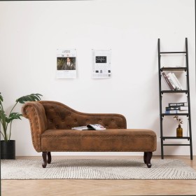 Brown faux suede leather daybed by vidaXL, Daybeds - Ref: Foro24-281278, Price: 425,63 €, Discount: %