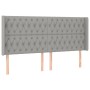 Cama box spring con colchón tela y LED gris claro 200x200 cm de vidaXL, Camas y somieres - Ref: Foro24-3139141, Precio: 679,7...