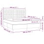 Boxspringbettmatratze und LED-Leuchten dunkelgrauer Stoff 180x200 cm von vidaXL, Betten und Lattenroste - Ref: Foro24-3138574...