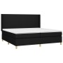 Box spring bed mattress and LED lights black fabric 200x200 cm by vidaXL, Beds and slatted bases - Ref: Foro24-3138743, Price...