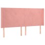 Cama box spring colchón y LED terciopelo rosa 200x200 cm de vidaXL, Camas y somieres - Ref: Foro24-3139468, Precio: 664,54 €,...