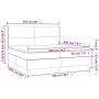 Cama box spring colchón y LED terciopelo rosa 200x200 cm de vidaXL, Camas y somieres - Ref: Foro24-3139468, Precio: 664,54 €,...