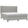 Cama box spring colchón y luces LED tela gris claro 180x200 cm de vidaXL, Camas y somieres - Ref: Foro24-3138573, Precio: 665...