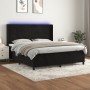 Cama box spring colchón y LED terciopelo negro 160x200 cm de vidaXL, Camas y somieres - Ref: Foro24-3139453, Precio: 581,04 €...