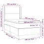 Boxspringbett mit Matratze und dunkelgrauem LED-Samt 100x200 cm von vidaXL, Betten und Lattenroste - Ref: Foro24-3139488, Pre...