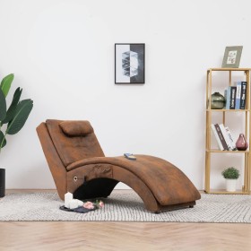 Massage couch with brown artificial suede leather pillow by vidaXL, Daybeds - Ref: Foro24-281349, Price: 279,13 €, Discount: %