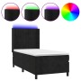 Boxspringbett mit Matratze und LED-Samt in Schwarz, 90 x 190 cm von vidaXL, Betten und Lattenroste - Ref: Foro24-3139657, Pre...