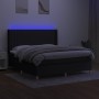 Box spring bed mattress and LED lights black fabric 180x200 cm by vidaXL, Beds and slatted bases - Ref: Foro24-3139055, Price...