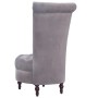 Silla de respaldo alto de terciopelo gris de vidaXL, Sillones - Ref: Foro24-281377, Precio: 278,99 €, Descuento: %