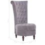 Silla de respaldo alto de terciopelo gris de vidaXL, Sillones - Ref: Foro24-281377, Precio: 278,99 €, Descuento: %