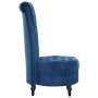 Blue Velvet High Back Chair by vidaXL, Armchairs - Ref: Foro24-281379, Price: 271,99 €, Discount: %