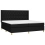 Boxspringbettmatratze und LED-Leuchten aus schwarzem Stoff 200x200 cm von vidaXL, Betten und Lattenroste - Ref: Foro24-313914...