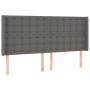 Cama box spring colchón y LED cuero sintético gris 180x200 cm de vidaXL, Camas y somieres - Ref: Foro24-3139401, Precio: 681,...