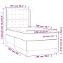 Boxspringbett mit Matratze und LED-weißem Kunstleder 100x200 cm von vidaXL, Betten und Lattenroste - Ref: Foro24-3139368, Pre...