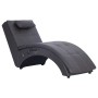 Diván de masaje con almohada de cuero sintético gris de vidaXL, Divanes - Ref: Foro24-281348, Precio: 273,01 €, Descuento: %