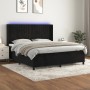 Cama box spring colchón y LED terciopelo negro 160x200 cm de vidaXL, Camas y somieres - Ref: Foro24-3139693, Precio: 583,39 €...