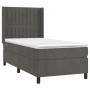 Box spring bed with mattress and LED dark gray velvet 100x200 cm by vidaXL, Beds and slatted bases - Ref: Foro24-3139668, Pri...