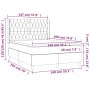 Boxspringbett mit Matratze und dunkelgrauem LED-Samt 140x190 cm von vidaXL, Betten und Lattenroste - Ref: Foro24-3139740, Pre...