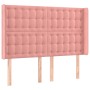 Cama box spring colchón y LED terciopelo rosa 140x190 cm de vidaXL, Camas y somieres - Ref: Foro24-3139804, Precio: 535,18 €,...