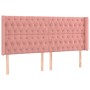 Cama box spring colchón y LED terciopelo rosa 200x200 cm de vidaXL, Camas y somieres - Ref: Foro24-3139768, Precio: 697,25 €,...