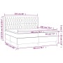 Cama box spring colchón y LED terciopelo rosa 200x200 cm de vidaXL, Camas y somieres - Ref: Foro24-3139768, Precio: 697,25 €,...