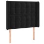 Cama box spring colchón y LED terciopelo negro 90x190 cm de vidaXL, Camas y somieres - Ref: Foro24-3139777, Precio: 372,53 €,...