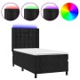 Box spring bed with mattress and LED black velvet 90x200 cm by vidaXL, Beds and slatted bases - Ref: Foro24-3139783, Price: 3...