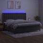 Cama box spring colchón y LED terciopelo gris oscuro 200x200 cm de vidaXL, Camas y somieres - Ref: Foro24-3139824, Precio: 70...