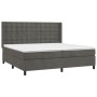 Cama box spring colchón y LED terciopelo gris oscuro 200x200 cm de vidaXL, Camas y somieres - Ref: Foro24-3139824, Precio: 70...